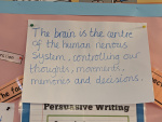 Persuasive writing exercise at Northbourne Primary School