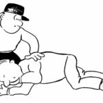 cartoon of recovery position
